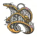 rollercoaster tattoo design idea