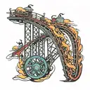 rollercoaster tattoo design idea