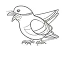 pigeon in flat cap tattoo design idea