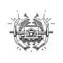 Weightlifting barbell tattoo design idea