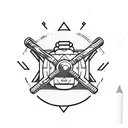 Weightlifting barbell tattoo design idea