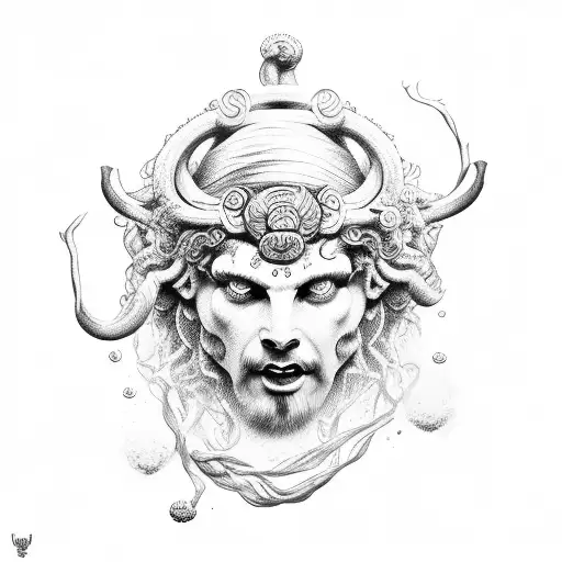 dionysus tattoo design idea