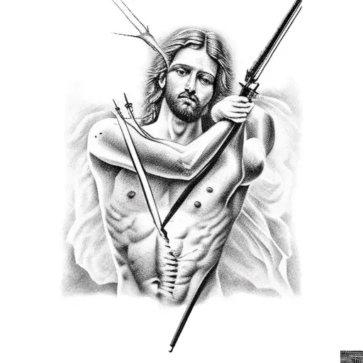 Picture Saint Sebastian  tattoo design idea