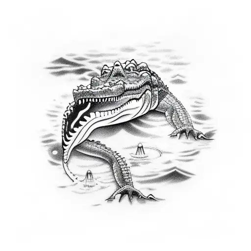 Crocodile tattoo inked yesterday , in black and grey ! Tattoos of a wild  creatures images are always amuse to work on ! Took 3.5 hours to... |  Instagram
