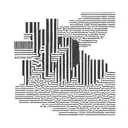 An abstract interpretation of a barcode with hidden meanings tattoo design idea