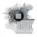 An abstract interpretation of a barcode with hidden meanings tattoo design idea