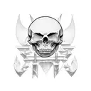 Sandbox in a graveyard tattoo design idea