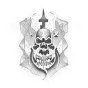 Sandbox in a graveyard tattoo design idea