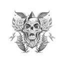 Sandbox in a graveyard tattoo design idea