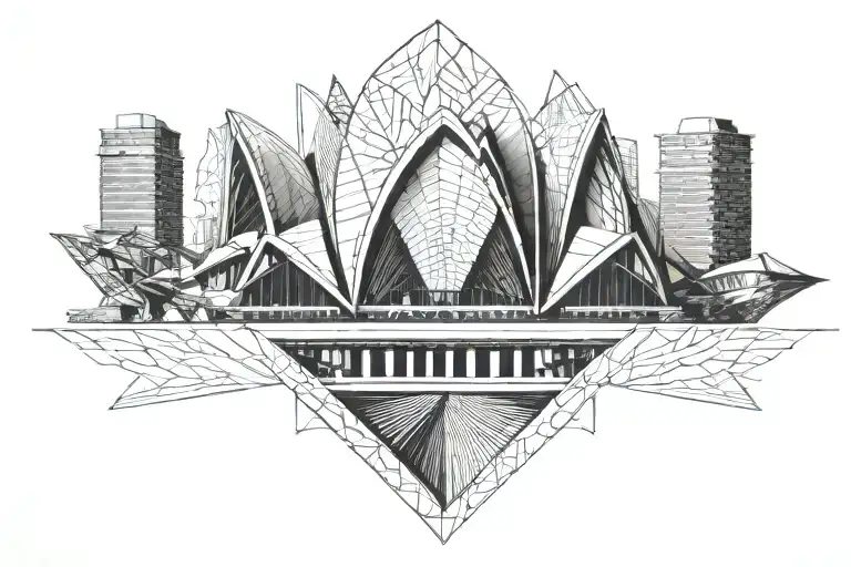 opera house tattoo design idea