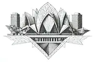 opera house tattoo design idea