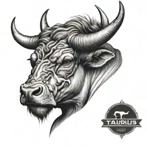 Taurus portrait tattoo tattoo design idea