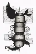 Several stacked psalms tattoo design idea