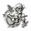 Jimmy Buffett tattoo design idea