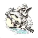 Jimmy Buffett tattoo design idea