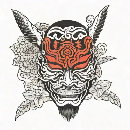 just a mask tattoo design idea