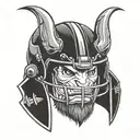 american football beast helmet   tattoo design idea