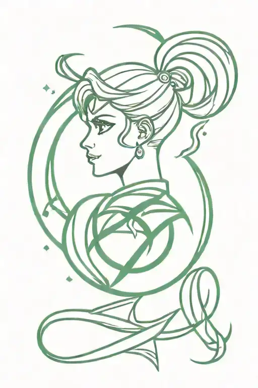 Sailor Scout Jupiter Symbol with Lightning tattoo design idea