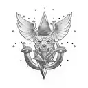 hammer and saw tattoo design idea