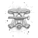 hammer and saw tattoo design idea