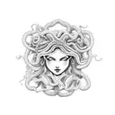 mermaid medusa tattoo design idea