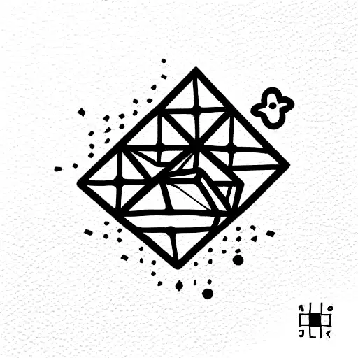 cubo rubik tattoo design idea