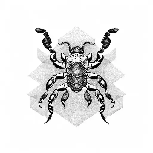 Scorpion 3d tattoo design idea
