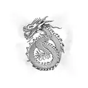 Dragon china tattoo design idea