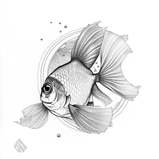Oranda Goldfish tattoo design idea