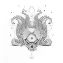 Mark and Nina name tattoo tattoo design idea