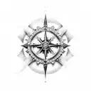 Jack sparrow compass tattoo design idea