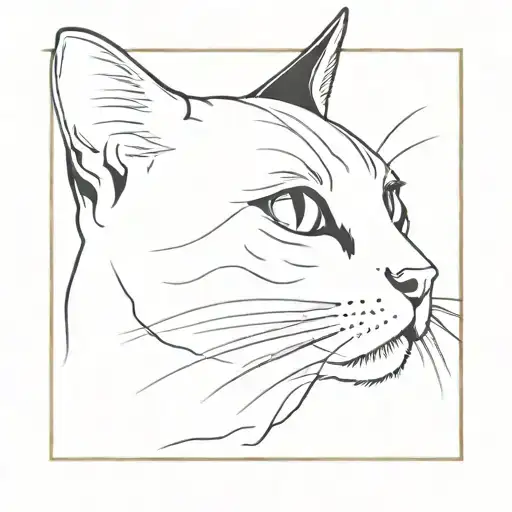 cat pet portrait tattoo tattoo design idea
