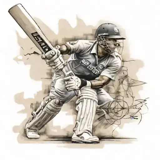 Realism "A Realistic Portrait Of Ms Dhoni..." Tattoo Idea BlackInk AI