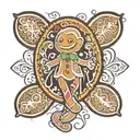 ginger bread man tattoo design idea