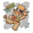ginger bread man tattoo design idea