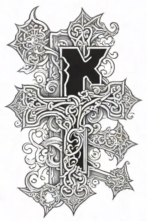 triple cross tattoo tattoo design idea