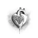 Crying Heart tattoo design idea