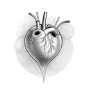 Crying Heart tattoo design idea