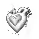 Crying Heart tattoo design idea
