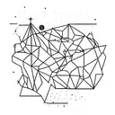 Constellations forming a mountain range tattoo design idea