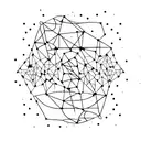 Constellations forming a mountain range tattoo design idea