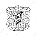 Constellations forming a mountain range tattoo design idea