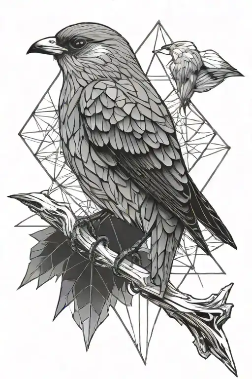 robin and red kite tattoo design idea