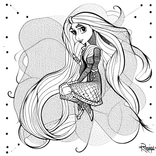rapunzel tattoo design idea