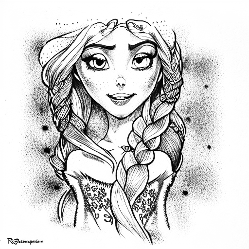 rapunzel tattoo design idea