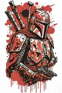 mandalorian star wars tattoo design idea