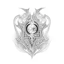 gothic filigree tattoo design idea