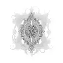 gothic filigree tattoo design idea