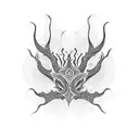 gothic filigree tattoo design idea