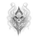 gothic filigree tattoo design idea
